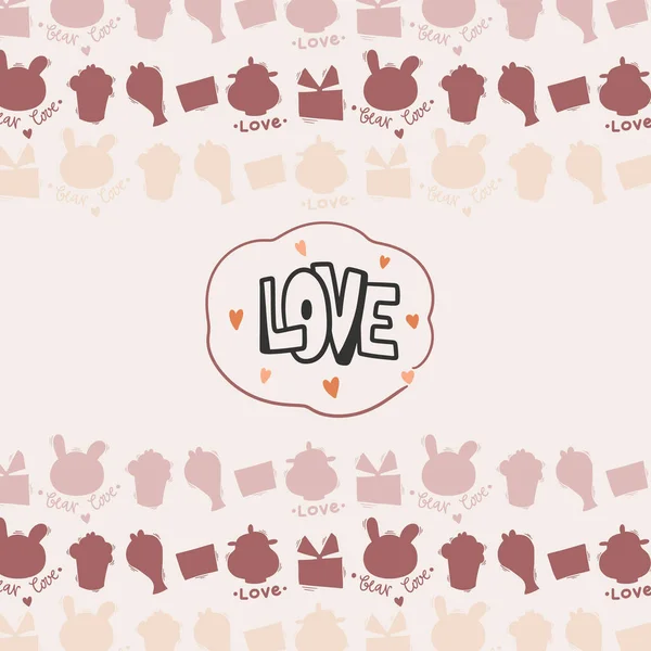 Vektor Lustige Illustration Zum Thema Liebe Valentinstag Doodle Handgezeichnete Elemente — Stockvektor