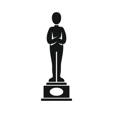 Vector award winner black simple icon isolated on white