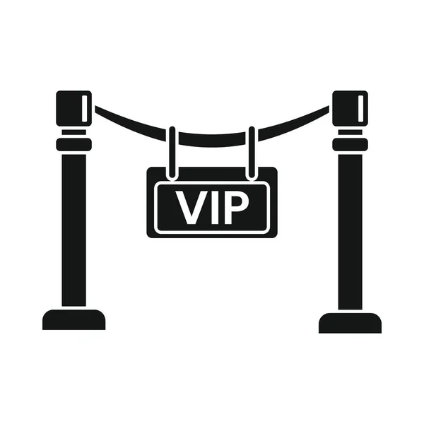 Vector cinema plaque vip black simple icon isolated on white — Vector de stock