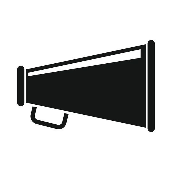 Vector megaphone black simple icon isolated on white — 图库矢量图片