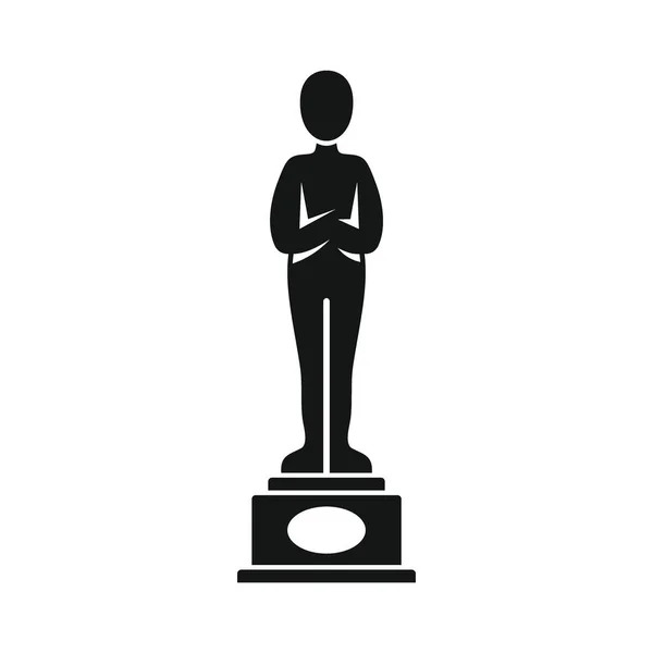 Vector award winner black simple icon isolated on white — Stockvektor