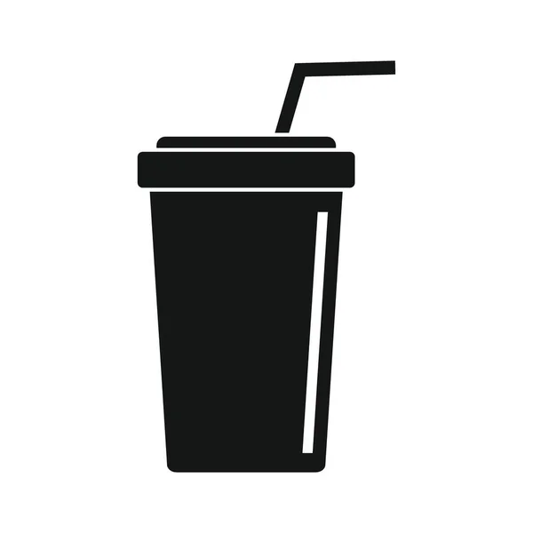 Vector drink black simple icon isolated on white — ストックベクタ
