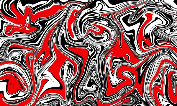 Fondo Abstracto Con Efecto Líquido Olas Rojas Contraste Formas Lisas —  Fotos de Stock