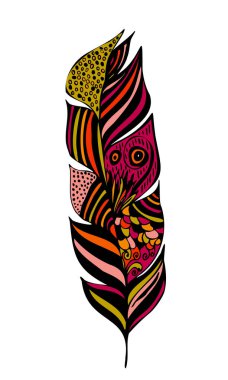 El yazısıyla yazılmış farklı tüyler.