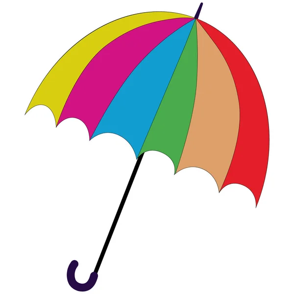 Paraguas Colorido Vector Para Ilustración Las Condiciones Climáticas Protección Contra — Vector de stock