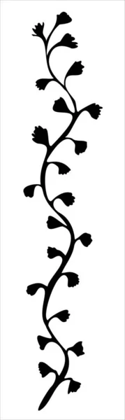 Vzorek Stuhy Hranici Okraj Květinového Motivu Pro Ozdobu Okraje Listu — Stockový vektor
