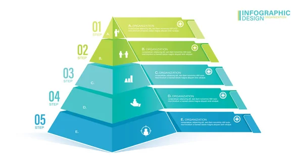 Pyramid Infographic Template Elements Stock Illustration Pyramid Pyramid Shape Infographic — 스톡 벡터