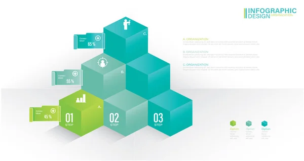 Infografik Elemente Lagerillustration Infografik Anzahl Teil Von Schritte Symbole — Stockvektor