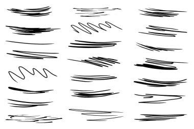 Koleksiyon çizgisi çizimi beyaz arka planda doğrusal çizgiler çiziyor. Projeleriniz için soyut çizim çizgileri.