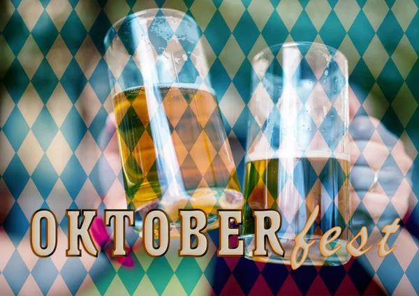 Oktoberfest Toast Met Biermokken — Stockfoto