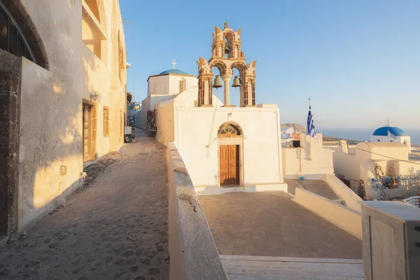 Pyrgos Greece September 2022 Traditional Blue Dome Bells Greek Orthodox — Stock Photo, Image