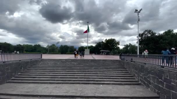 Disparo Escaleras Entrada Principal Ciudad Universitaria Unam — Vídeos de Stock