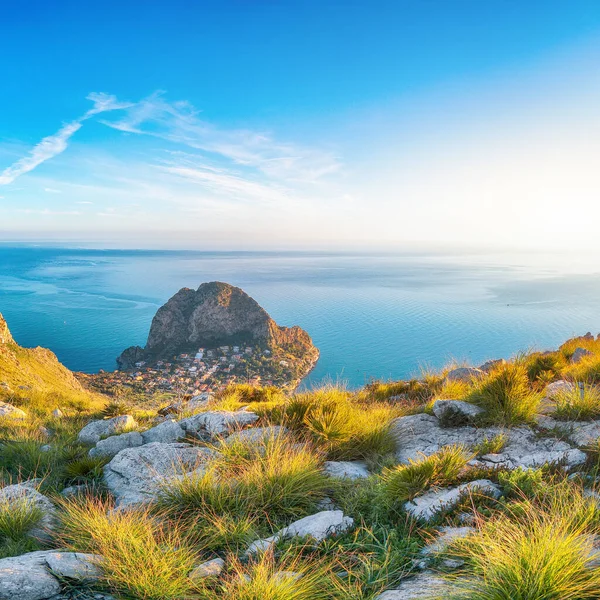 萨菲拉诺角和东方公园的迷人的晨景 Bagheria Province Palermo Sicily Italy Europe — 图库照片