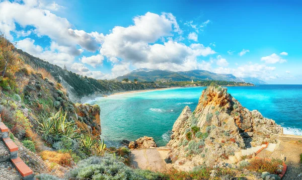 Amazing Seascape Guidaloca Beach Castellammare Del Golfo Popular Travel Destination — Stock fotografie