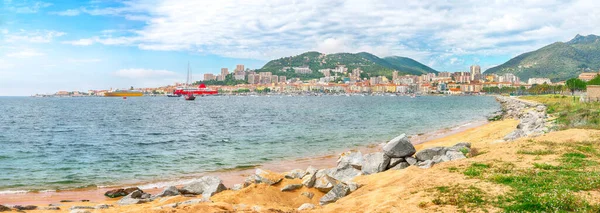 Incredible Morning Cityscape Ajaccio City Port Popular Tourist Destination Mediterranean — Stockfoto