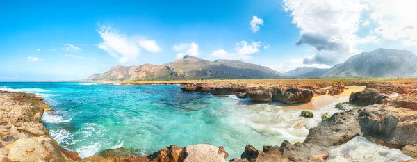 Fantastic Seascape Isolidda Beach San Vito Cape Popular Travel Destination — Fotografia de Stock