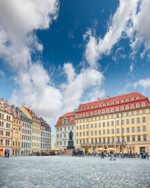 Amazing view of  Neumarkt square in downtown of Dresden. Popular tourist destination. Location: Dresden, state of Saxony, Germany, Europe