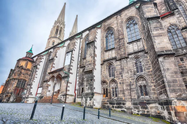 Cityscape of Gorlitz with parish church of St. Peter and Paul. City located near Polish boarder. Location: Gorlitz, state of Saxony, Germany, Europe