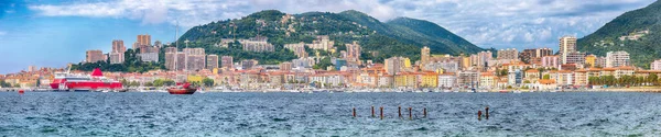Incredible Morning Cityscape Ajaccio City Port Popular Tourist Destination Mediterranean — Stock Fotó