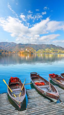 Gorgeous sunny day view of popular tourist destination  Bled lake. Dramatic view of Pilgrimage Church of the Assumption of Maria. Location: Bled, Upper Carniolan region, Slovenia, Europe