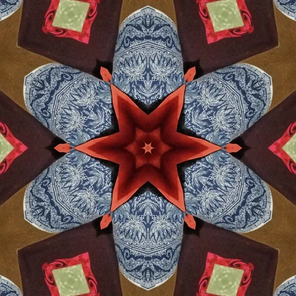 Mystical Pattern Design Background Fantasy Flower Texture Paper Wrapper Fabric — Stock Fotó