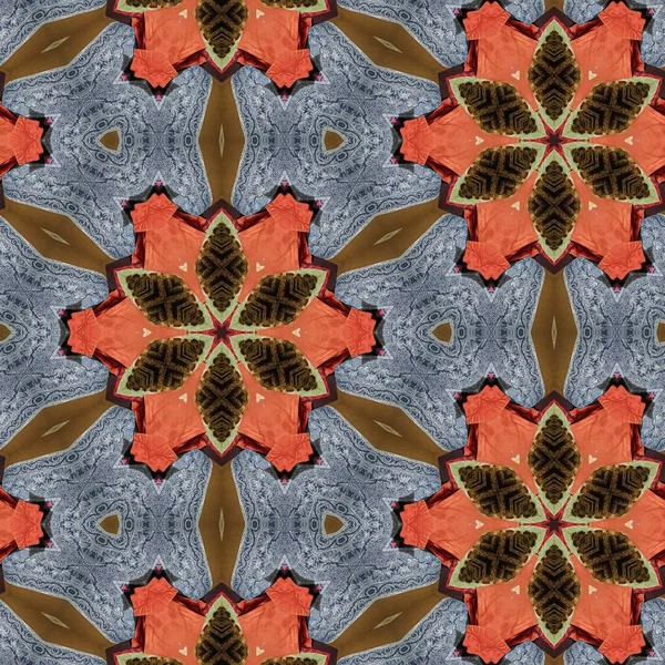 Desain Pola Mistis Untuk Latar Belakang Tekstur Bunga Fantasi Untuk — Stok Foto