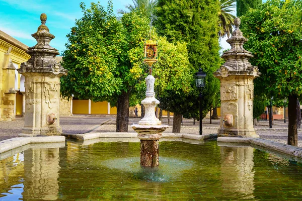 Fontes Água Doce Pátio Com Laranjeiras Mesquita Córdoba Espanha — Fotografia de Stock