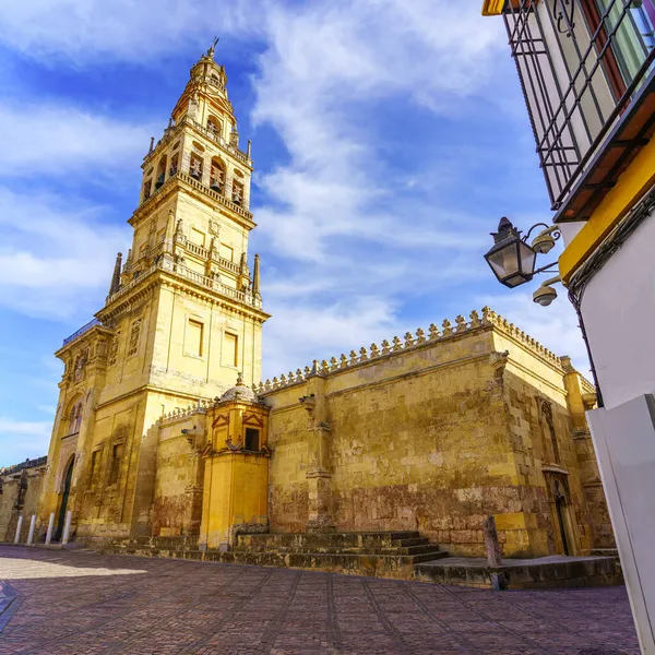 Außenfassade Der Kathedrale Von Córdoba Neben Dem Jüdischen Viertel Andalusien — Stockfoto