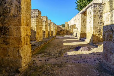 Antik Arap şehri Medina Azahara 'nın arkeolojik kalıntıları, Cordoba.