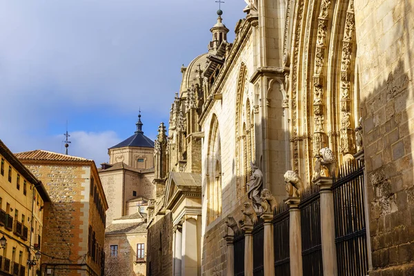 Catedral Medieval Edificios Antiguos Ciudad Patrimonio Humanidad Toledo España — Foto de Stock