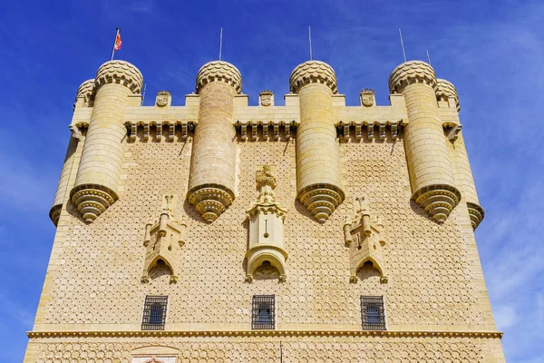 Fachada Principal Castelo Alcazar Segóvia Patrimônio Mundial Espanha — Fotografia de Stock
