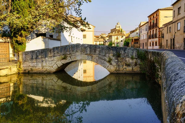 Douro River Passes Pretty Medieval Village San Esteban Gormaz Soria — Zdjęcie stockowe