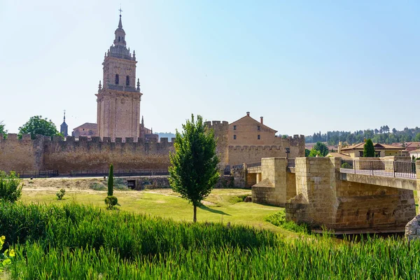 Katedrála Zeď Středověkého Města Burgo Osma Soria Španělsko — Stock fotografie