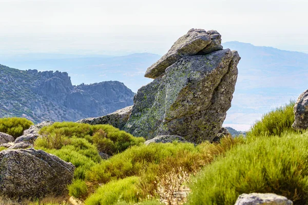 Rocks Capricious Shapes Balancing High Mountains Madrid Spain — Fotografia de Stock
