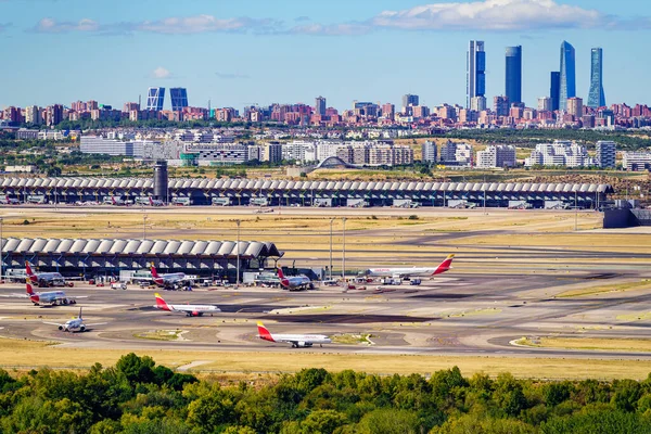 Мадрид Испания Октября 2022 Года Панорамный Вид Аэропорта Барахас Мадрид — стоковое фото