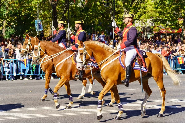 Madrid Spanyolország 2022 Október Polgári Gárőrség Felvonulás Madrid Utcáin Kolumbusz — Stock Fotó