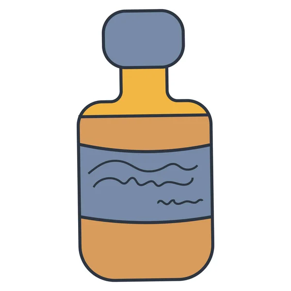 Içki, şişedeki iksir, düz bir şekilde vektör görüntüsü — Stok Vektör