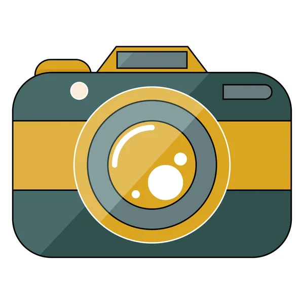 Flat Camera Professional Amateur Technology — Stock Vector