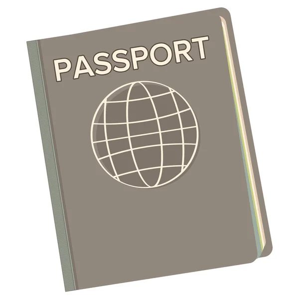 褐色封皮护照 — 图库矢量图片