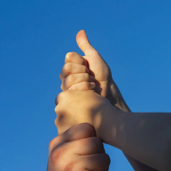 Team Players Put Hands Together Sign Unity Support — Stock Photo, Image