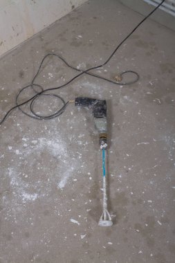 Havan, macun, boya, sıva, çimento karıştırmak için elektrikli matkap..