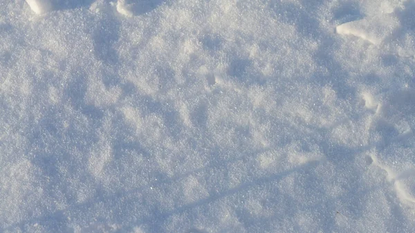 Bílý Lesklý Sníh Slunci Zimě — Stock fotografie