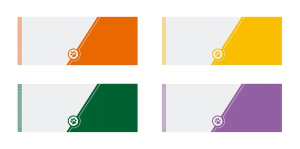 Balení Vizitka Logo Nebo Symbol Motivem Psa Kočky Domácího Mazlíčka — Stockový vektor
