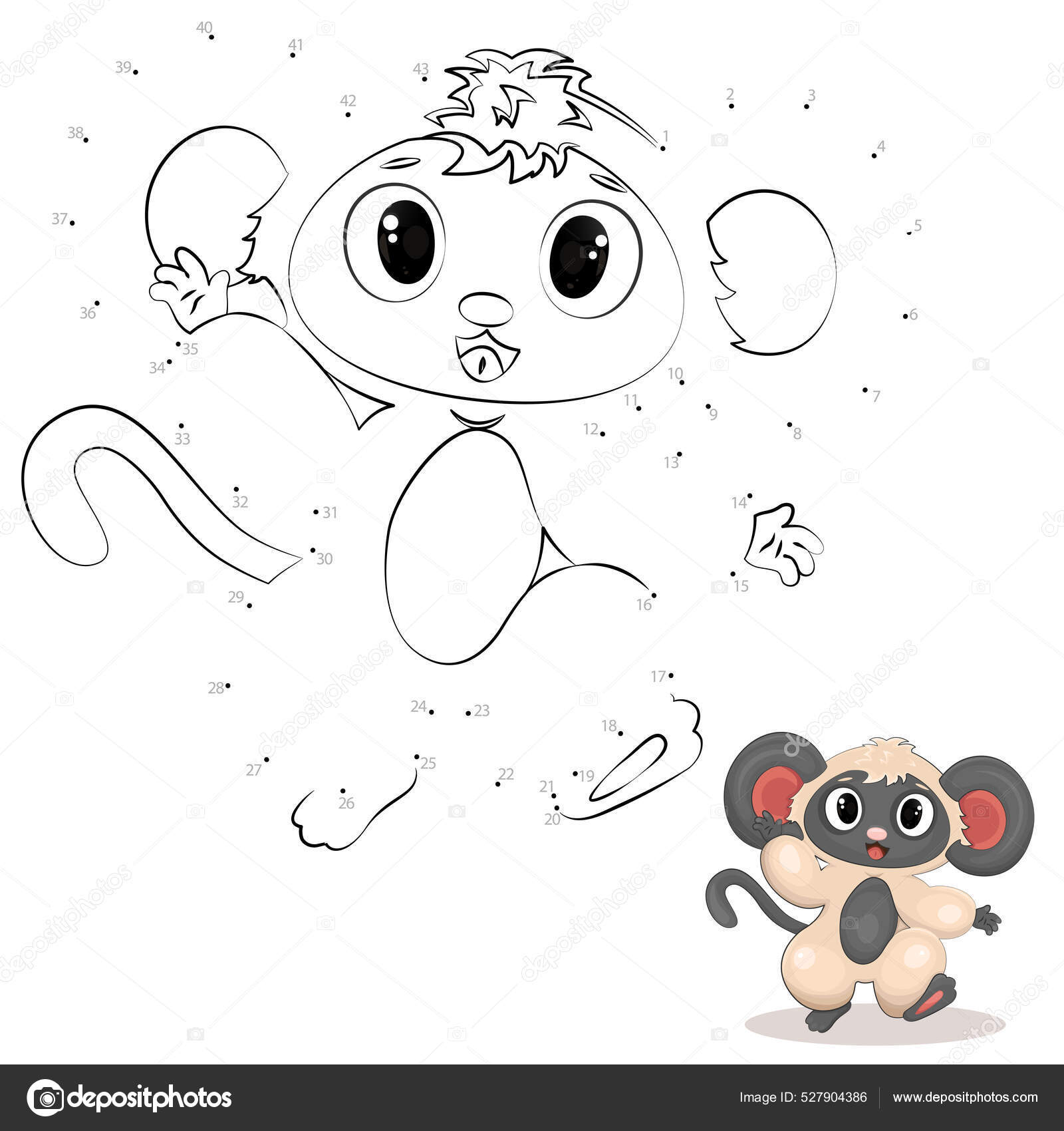 Macaco simples para colorir - Imprimir Desenhos