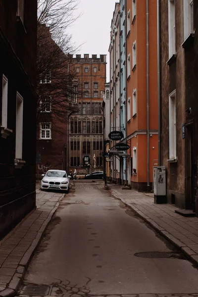 Чудові Старі Будинки Міста Ґданська Польща — стокове фото