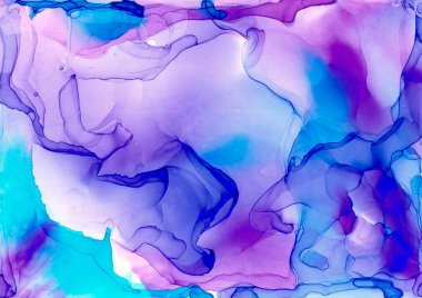 Zarif bir arka plan ya da mavi-leylak tonlarından yapılmış duvar kâğıdı. Pürüzsüz dalgalar ve ince kenarların kıvrımları derinlik ve uzayın etkisiyle benzersiz bir soyut desen oluşturur..