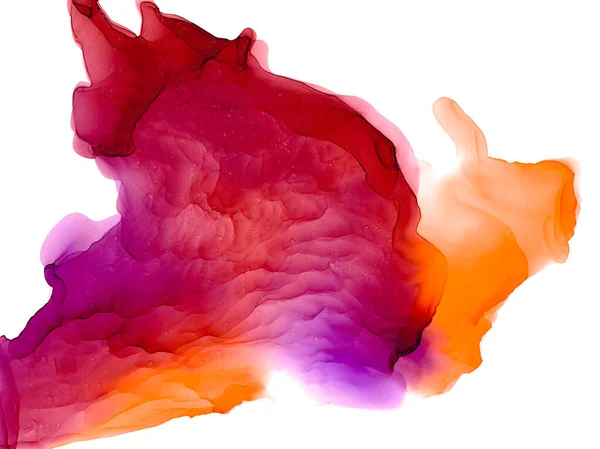 Heldere Kleurrijke Splash Met Geweldige Bourgogne Gradiënt Sierlijke Golvende Textuur — Stockfoto