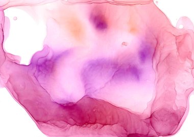 Üç boyutlu pembe renkli suluboya duvar kâğıdı. Yumuşak derin mağarası olan hafif kabarık bulut. Sıvı sanat tekniğinde romantik, havadar bir çiçek deseni. Dalgalı dokusu olan soyut arkaplan.