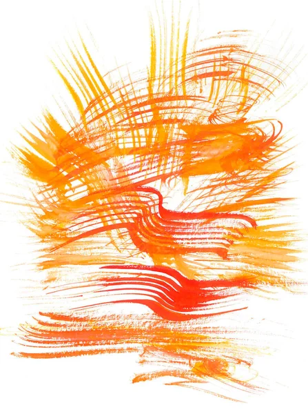 Amanecer Expresivo Brillante Gradiente Amarillo Anaranjado Ardiente Ilustración Acuarela Vibrante — Foto de Stock