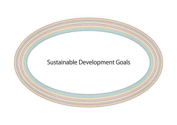 Obiettivi Sviluppo Sostenibile Immagine Linea Cerchio Cornice Cmyk Illustrazione Vettore — Vettoriale Stock